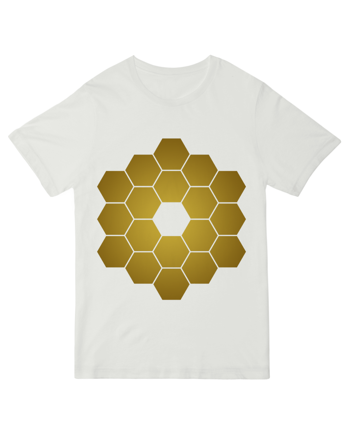 "Heather blue JWST t-shirt with infrared deep field graphic - official NASA-inspired astronomy apparel for science geeks"