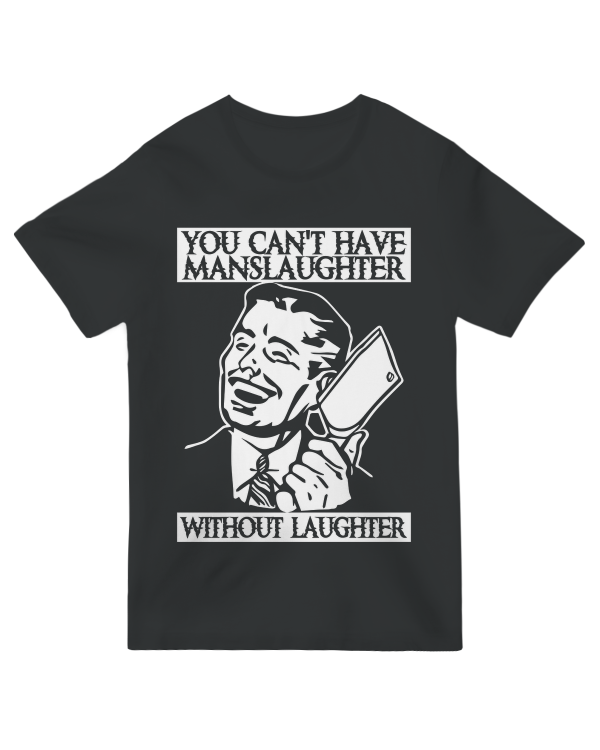 "Navy blue 'Laughter Saves Lives' t-shirt for medical professionals and positivity lovers"