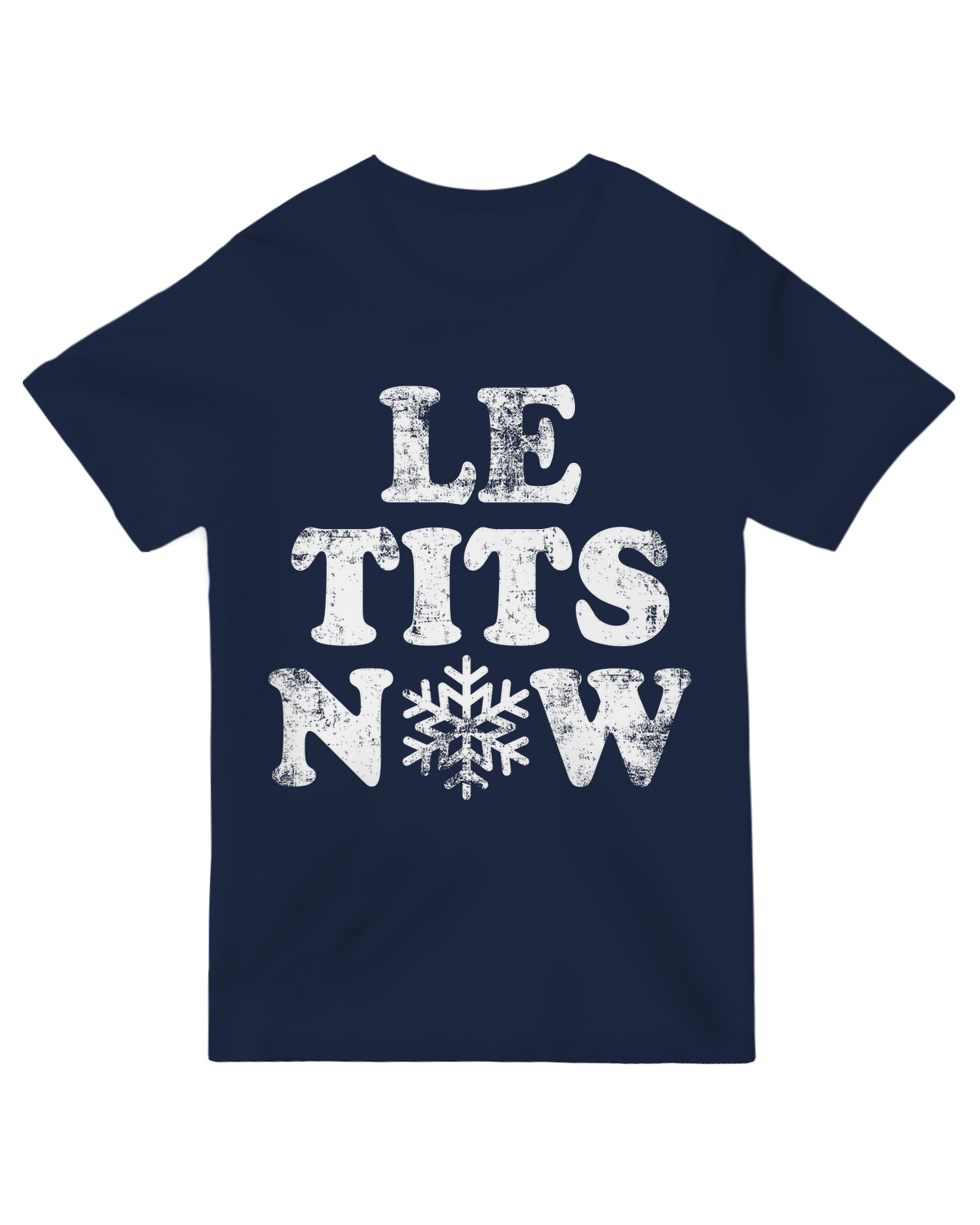 "Le Tits Now Funny T-Shirt - Clever Wordplay Humor Graphic Tee"