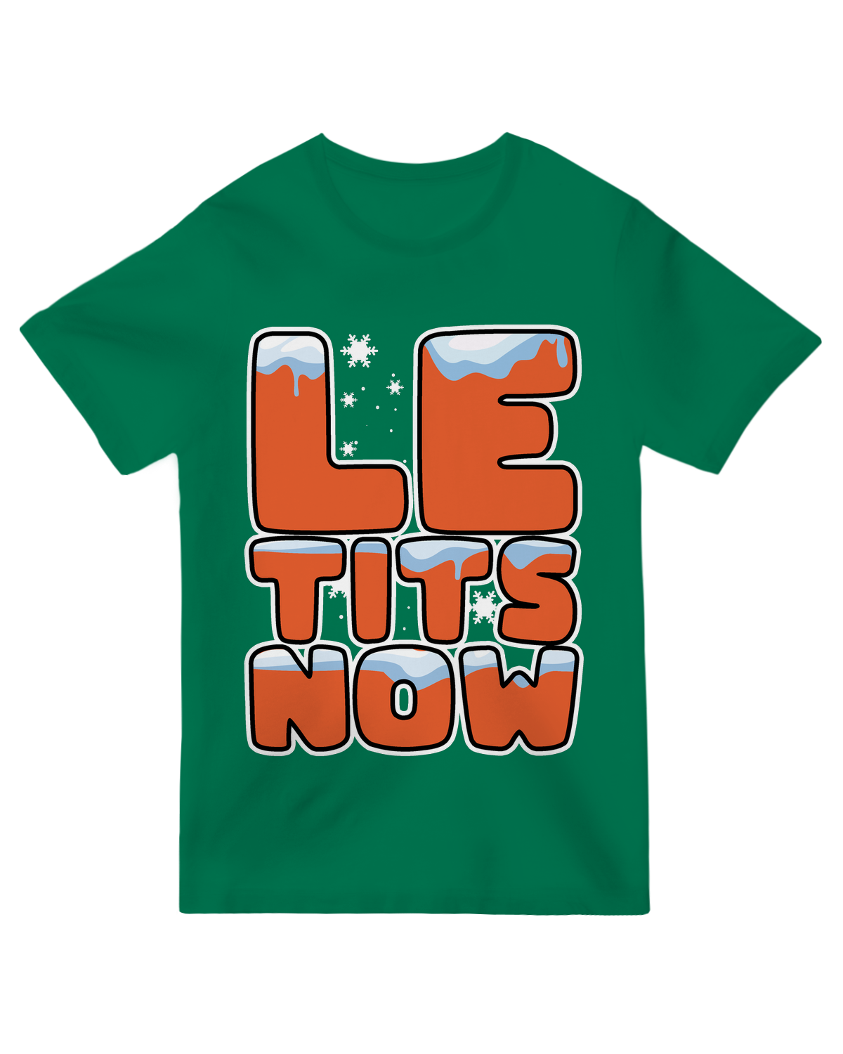 "Let It Snow holiday t-shirt - Festive winter apparel with cozy fleece lining for Christmas and cold weather"