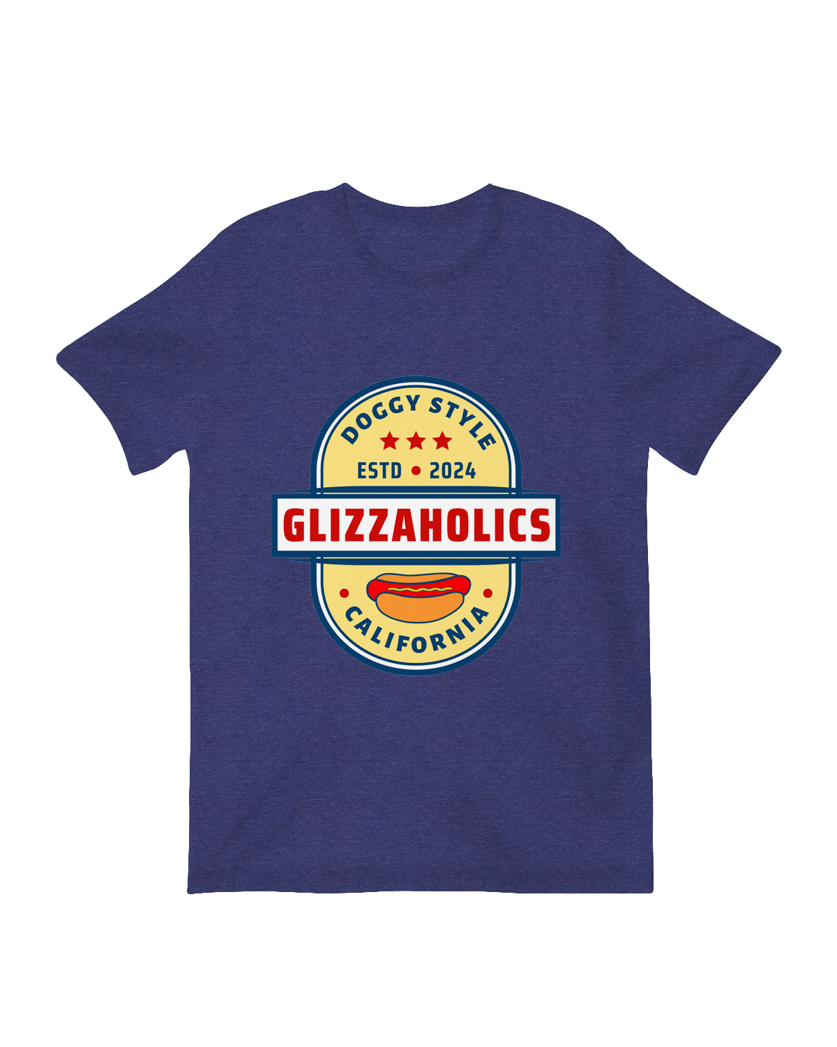"Light Yellow Glizzaholics California pastel shirt - Soft aesthetic meme apparel for hot dog lovers"