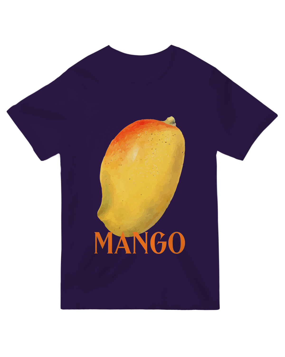 Mango Print t-shirt with tropical mango graphic - soft cotton casual tee for men and women