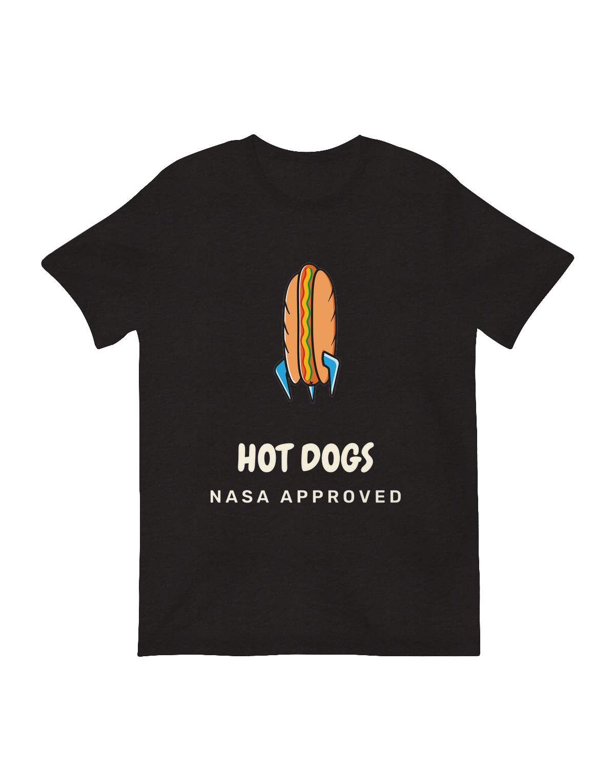 "NASA Approved Hot Dog shirt – Funny space-themed meme apparel for science & food lovers"