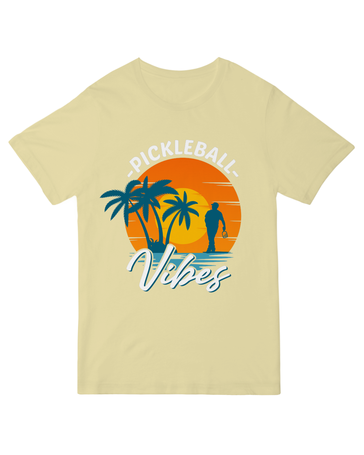 "Pickleball Vibes" stylish t-shirt with court-ready design on soft cotton