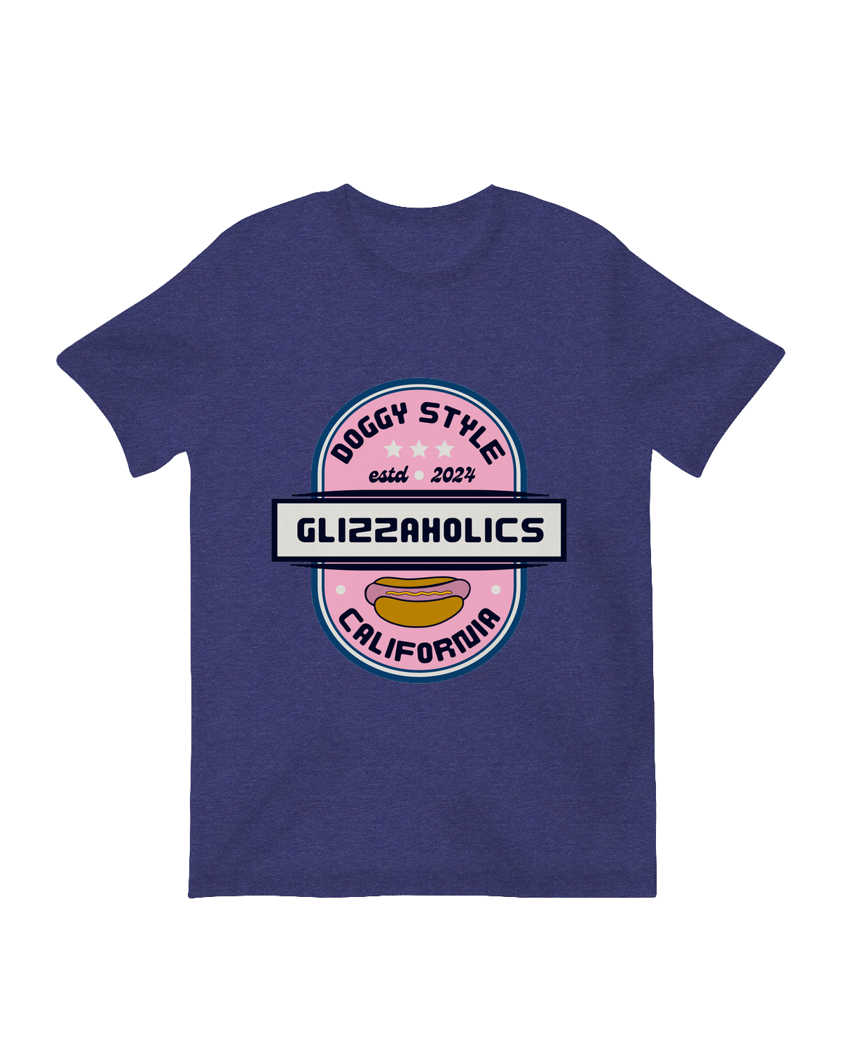 "Pink Glizzaholics California shirt - Trendy glizzy meme apparel for hot dog lovers"