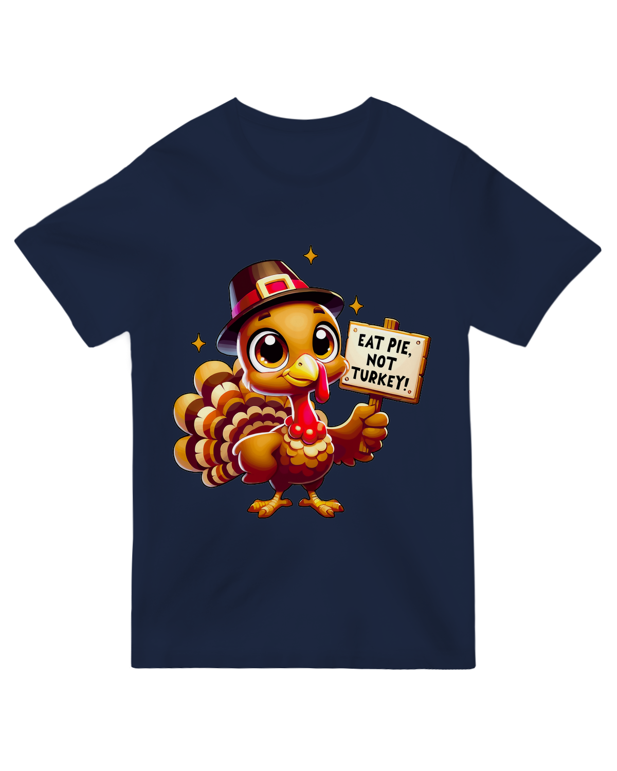 "Playful Turkey" Thanksgiving graphic t-shirt - funny holiday tee for kids and adults