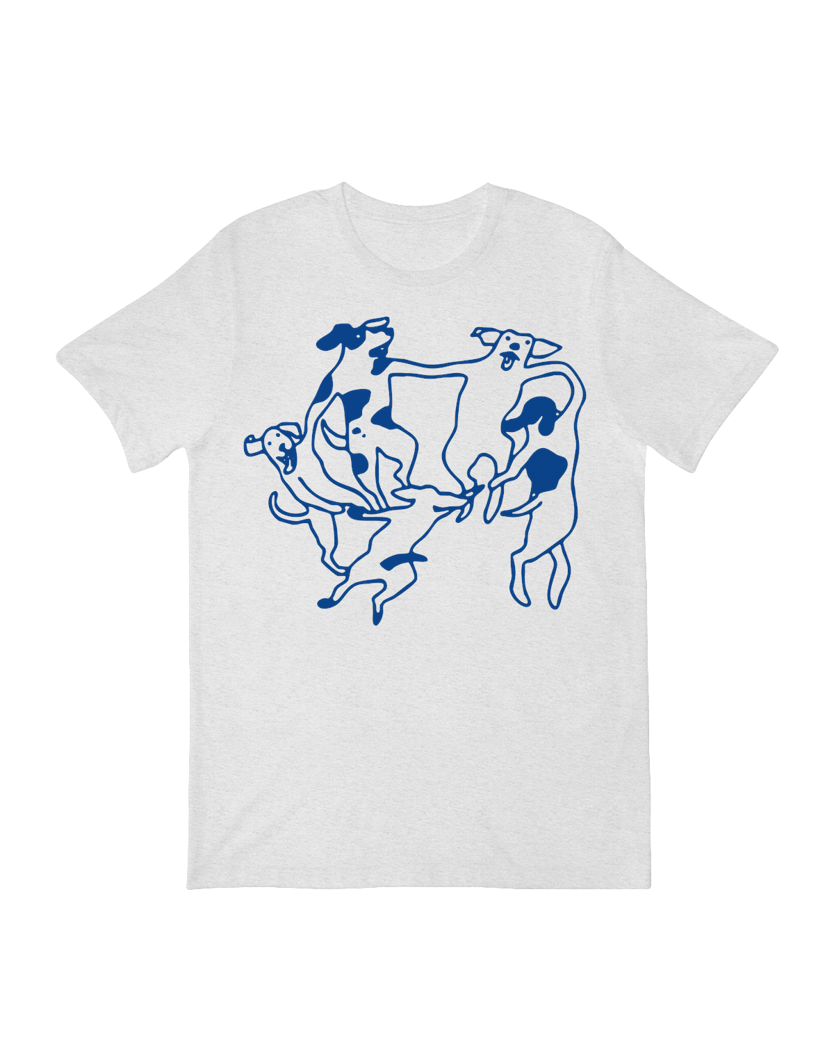 Playing Dogs graphic t-shirt with cute puppies playing – soft cotton tee for dog lovers