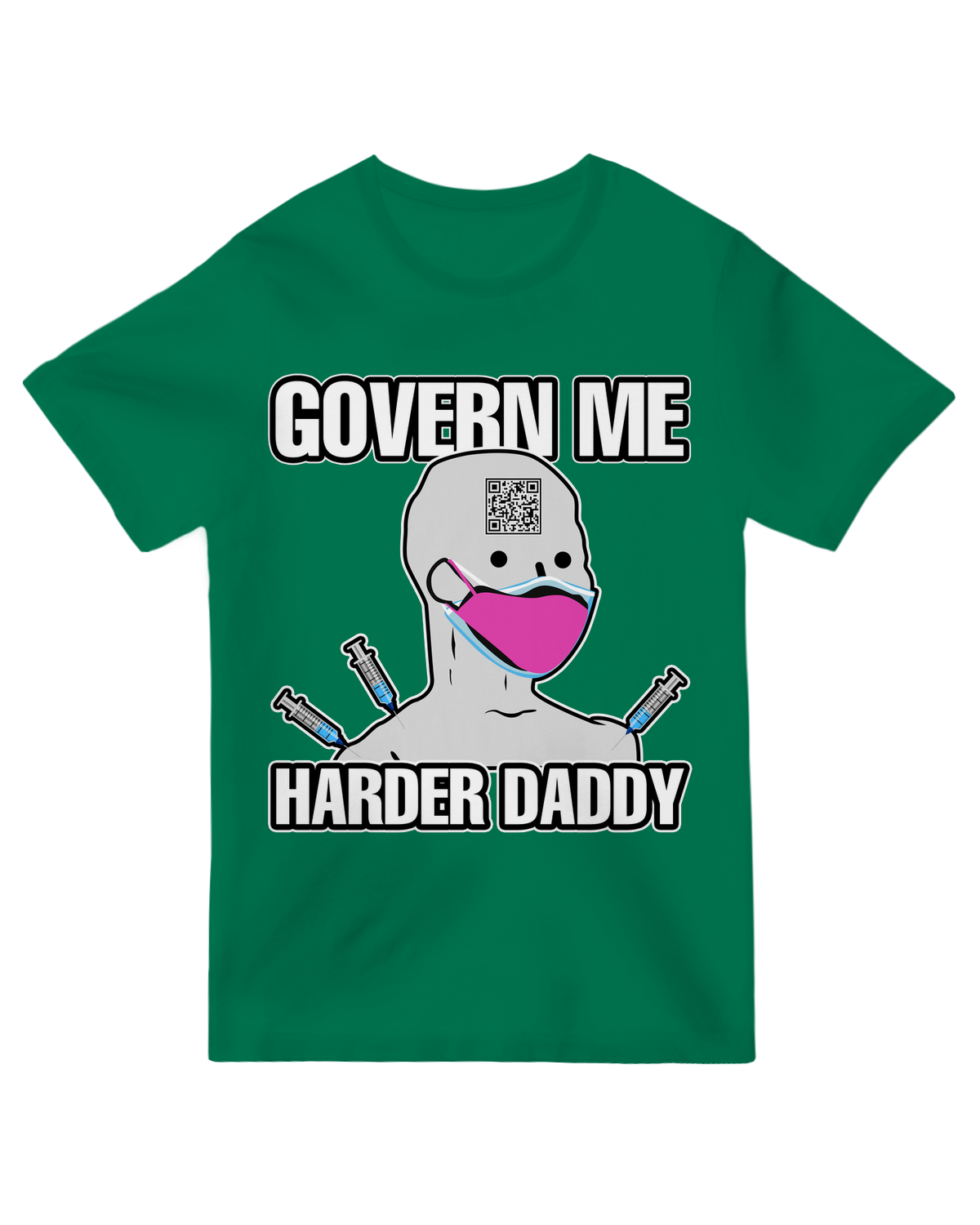 "Govern Me Harder Daddy political satire t-shirt - Ironic humor apparel for political meme lovers"