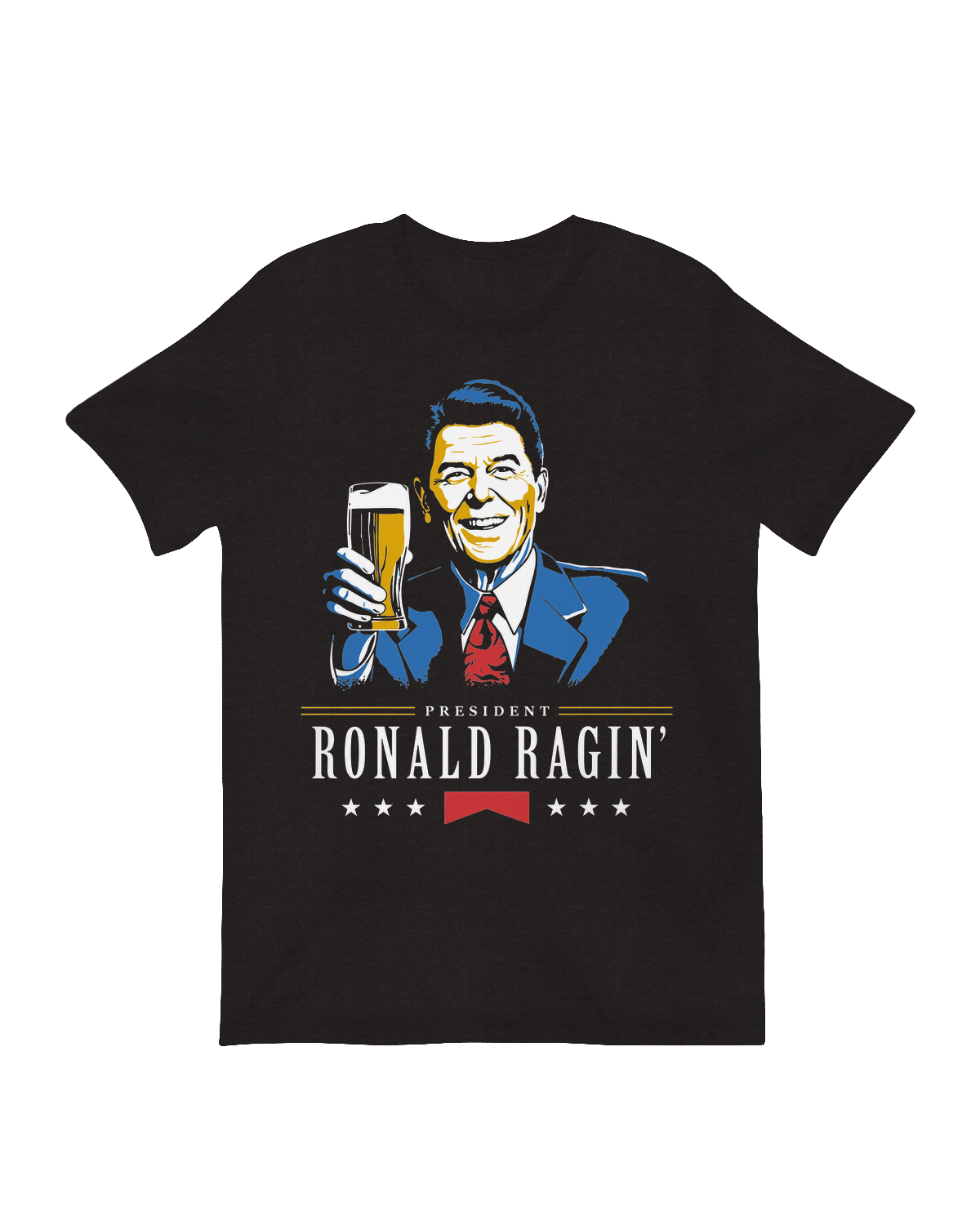 President Ronald Ragin T-Shirt – Satirical Political Graphic Tee