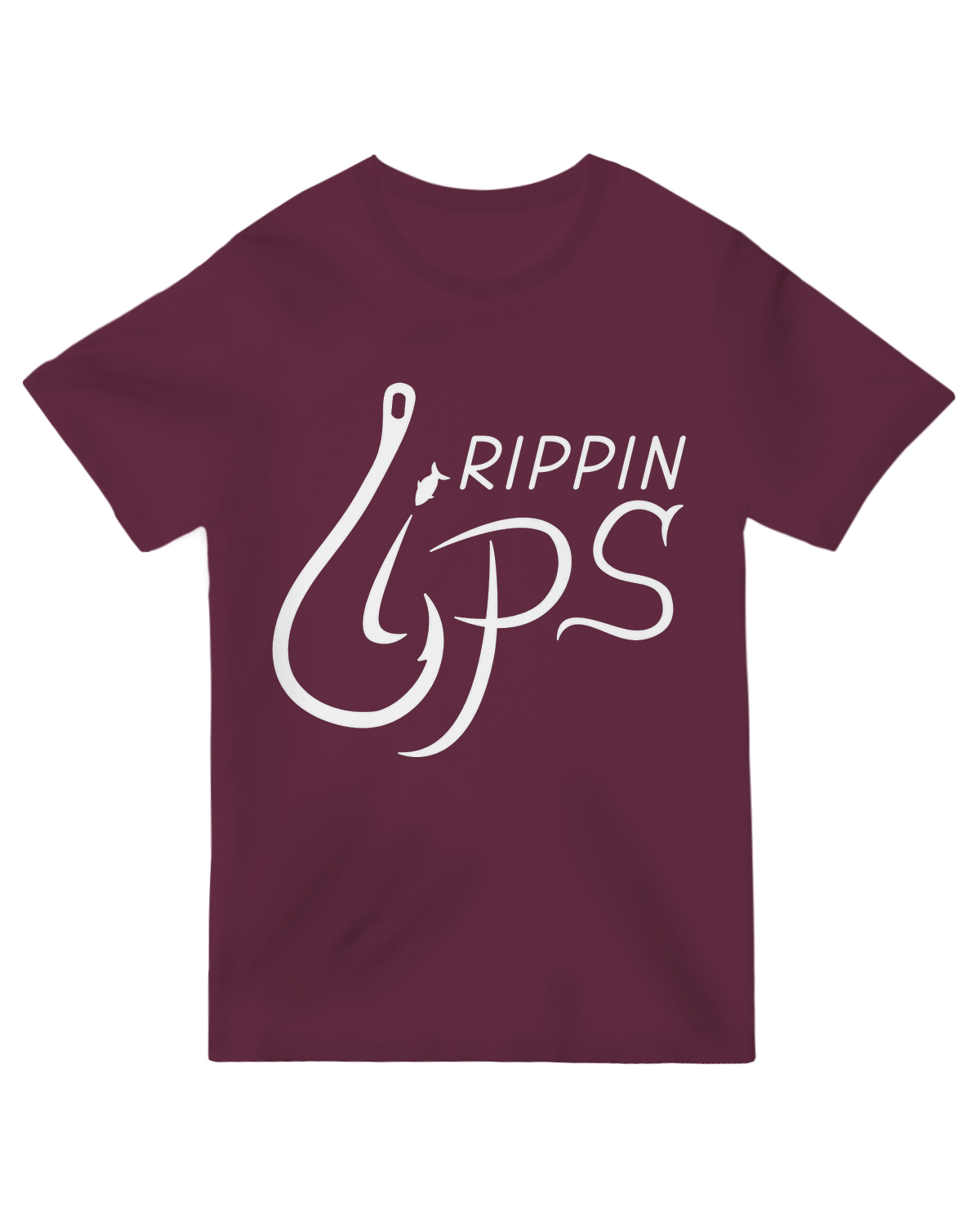 "Green ‘Ripping Lips’ fishing t-shirt with tournament-style graphic for serious anglers"