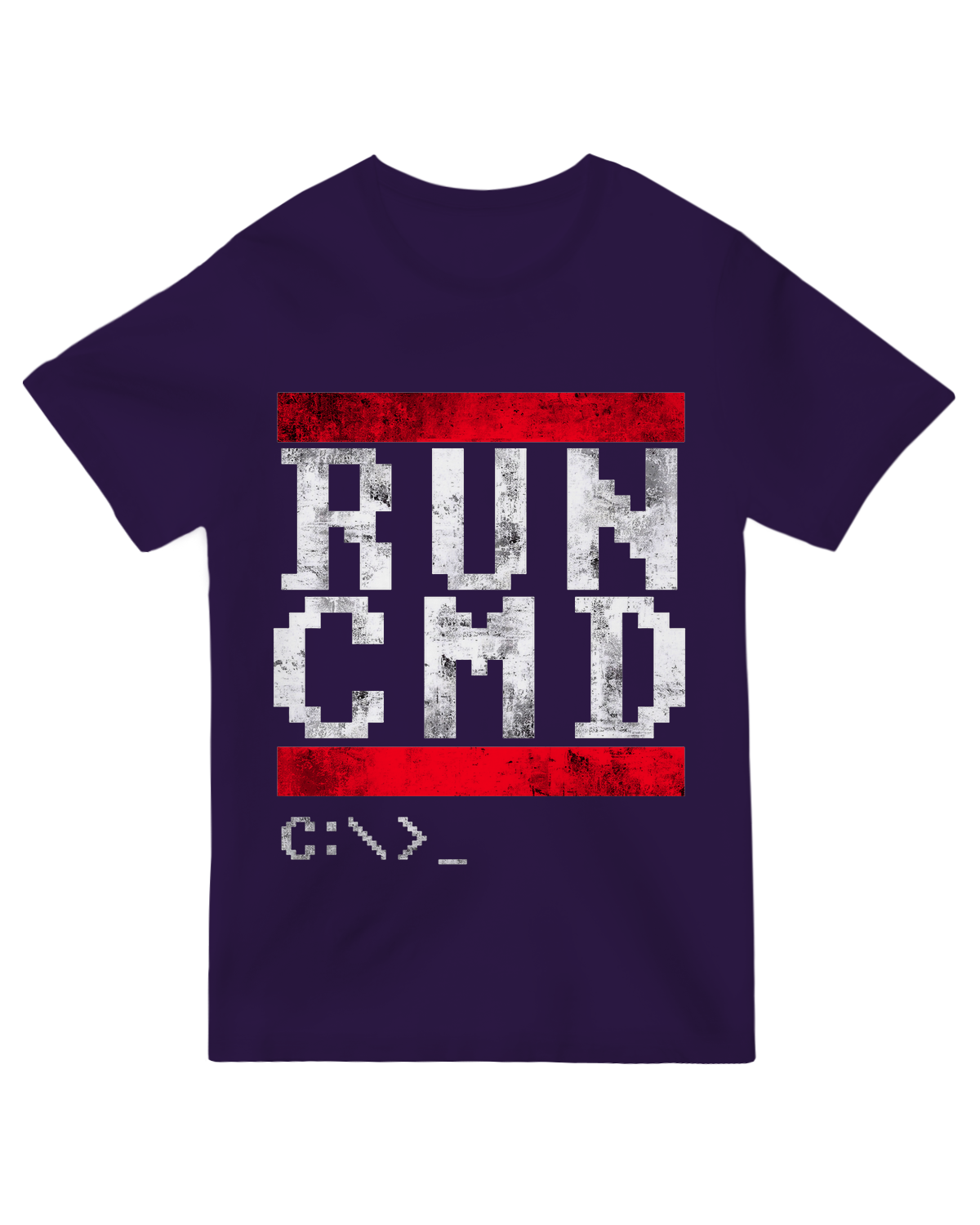 "RUN CMD IT Nerd T-Shirt - Funny Command Prompt Graphic Tee for Developers & Sysadmins"