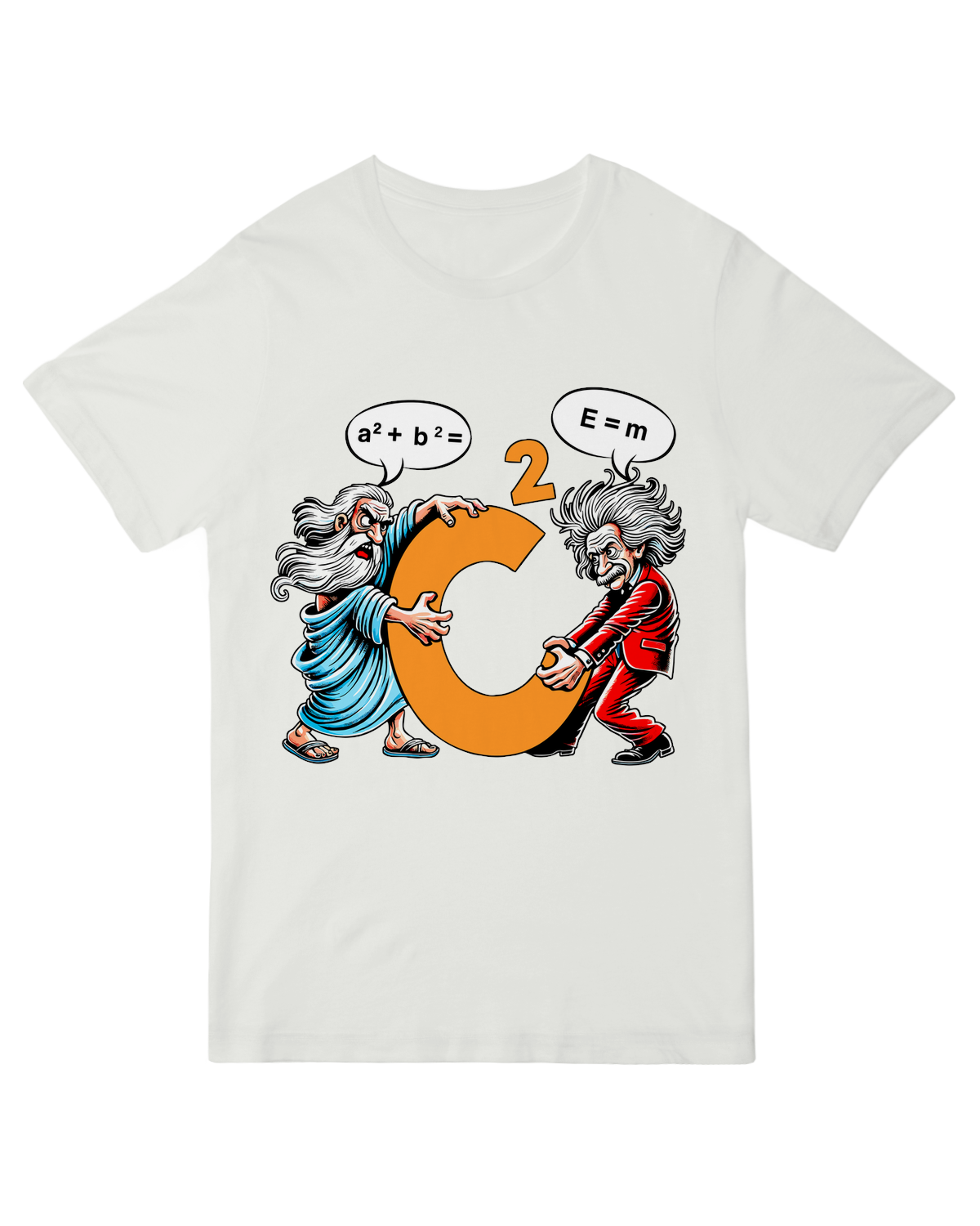 "White 'Funny Scientist' graphic tee with nerdy lab humor - cotton science apparel for teachers and students"