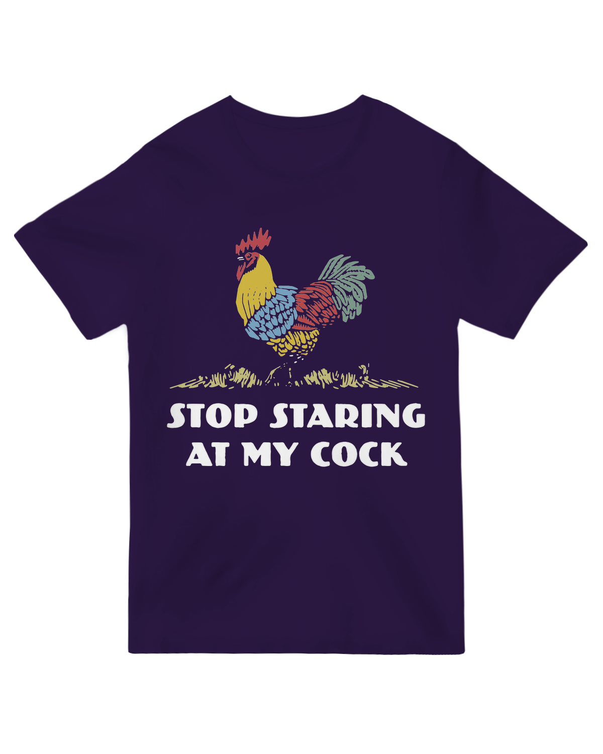 "Funny 'Stop Staring at My Cock' Rooster Novelty Gift for Poultry Lovers"