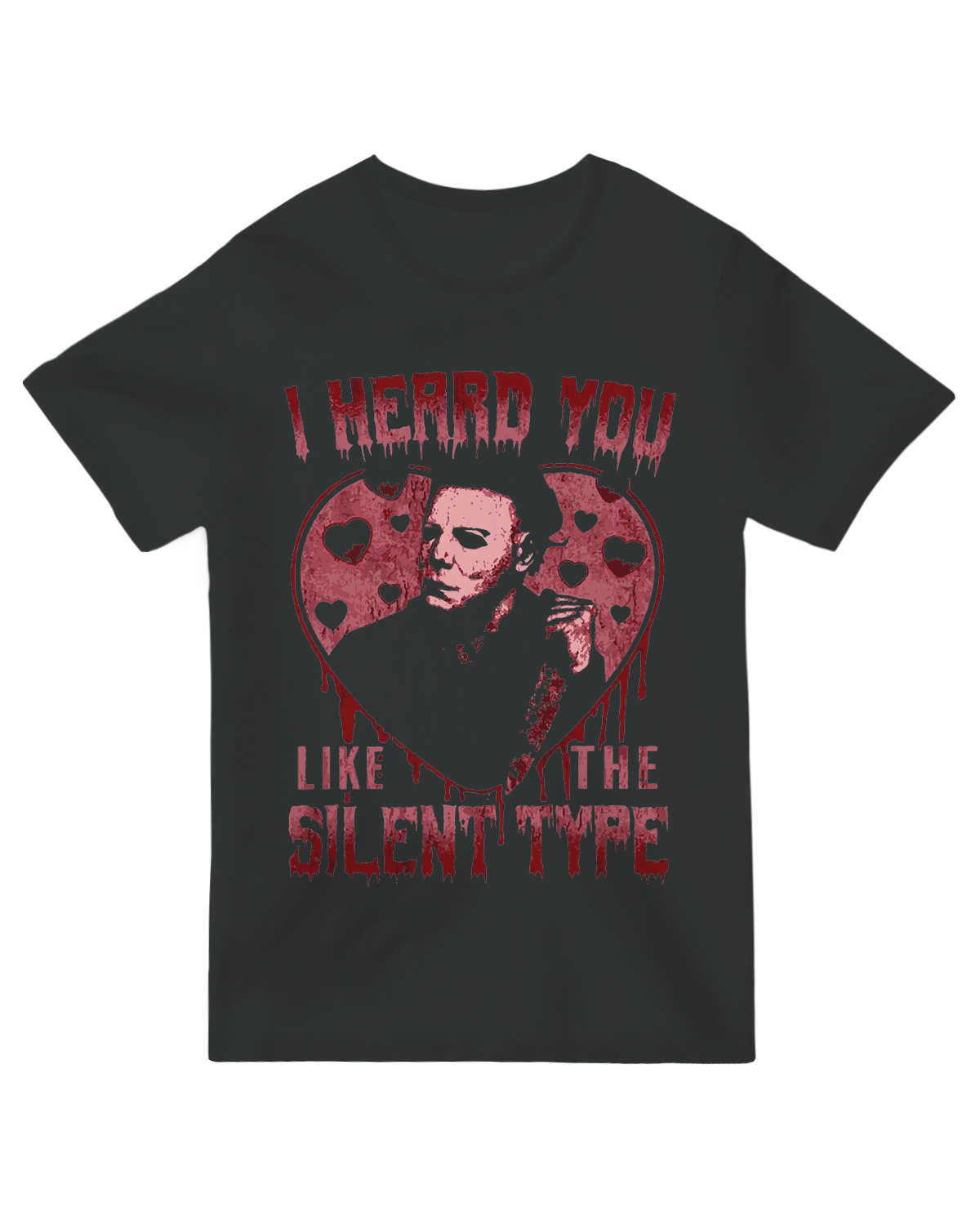 "Strong Silent Type" heather gray cotton tee with subtle typography – minimalist men’s apparel for understated style