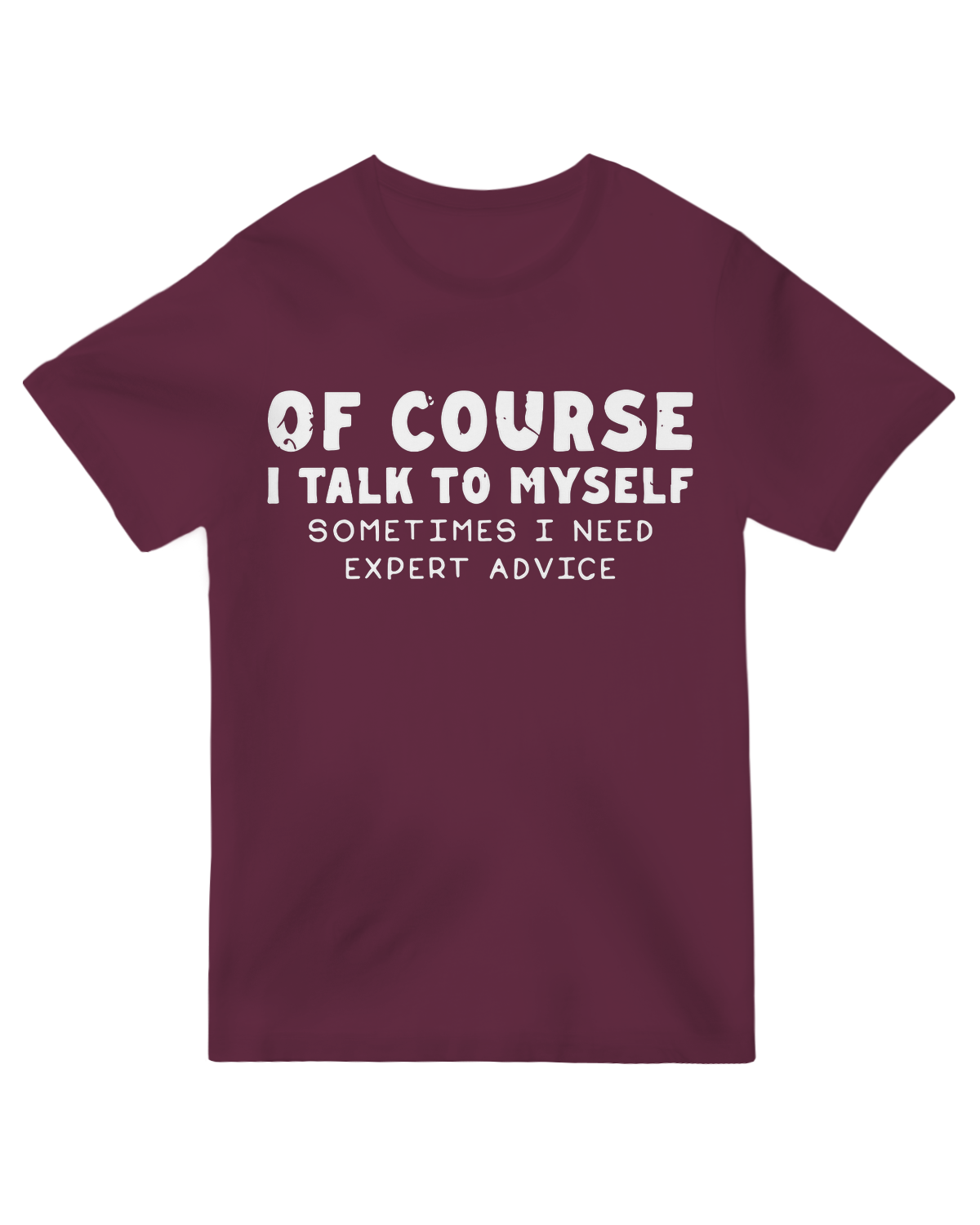 "Minimalist black text 'Talk To Myself' t-shirt on soft cotton, introvert humor mental health awareness apparel"