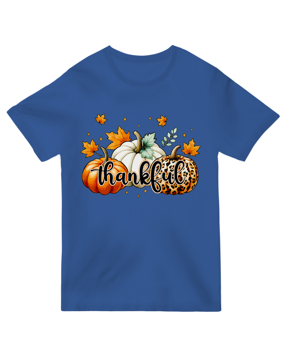 "Thankful" printed t-shirt – positive message, soft cotton, stylish casual wear