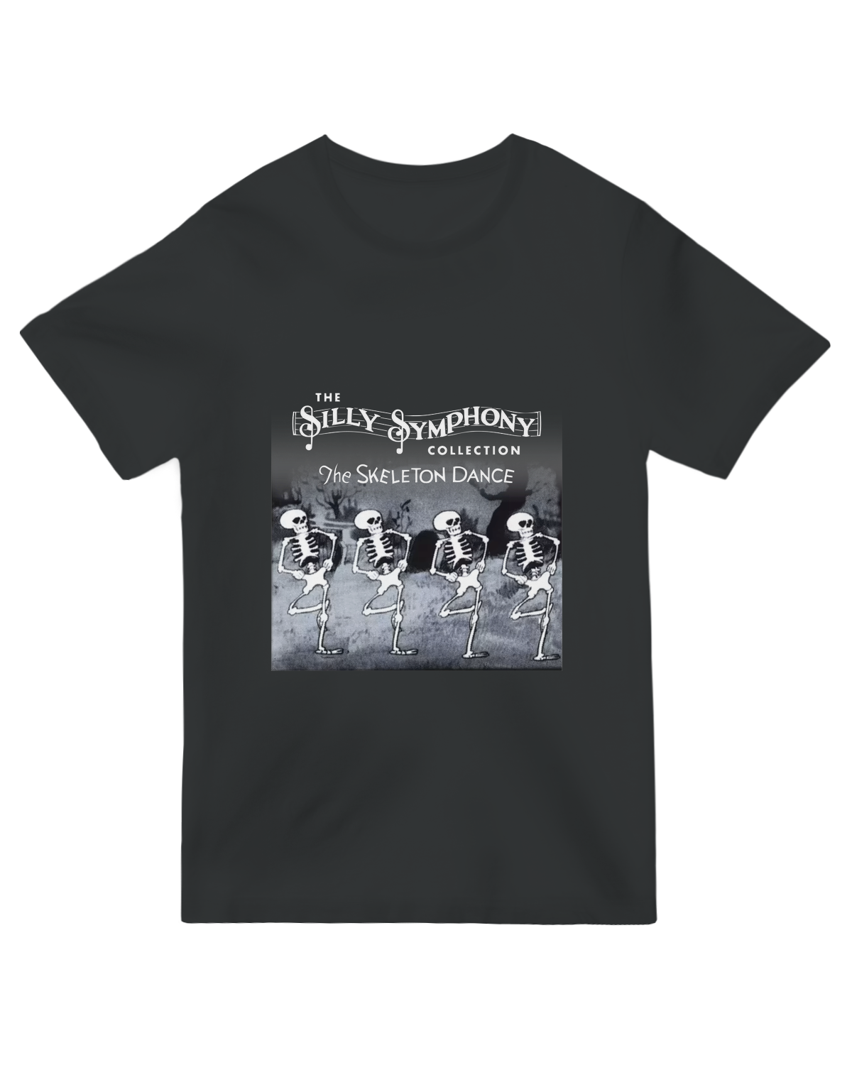 "Vintage ‘The Silly Symphony’ cartoon-inspired t-shirt for music and animation fans"