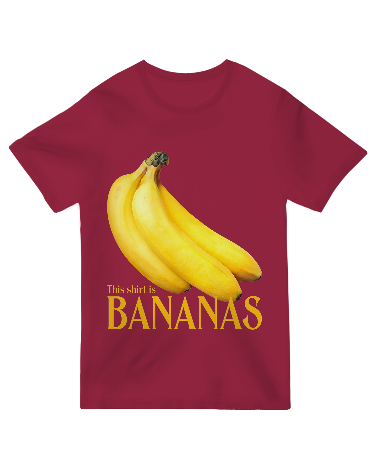 "This Shirt is BANANAS" yellow fruit graphic t-shirt - funny novelty cotton tee