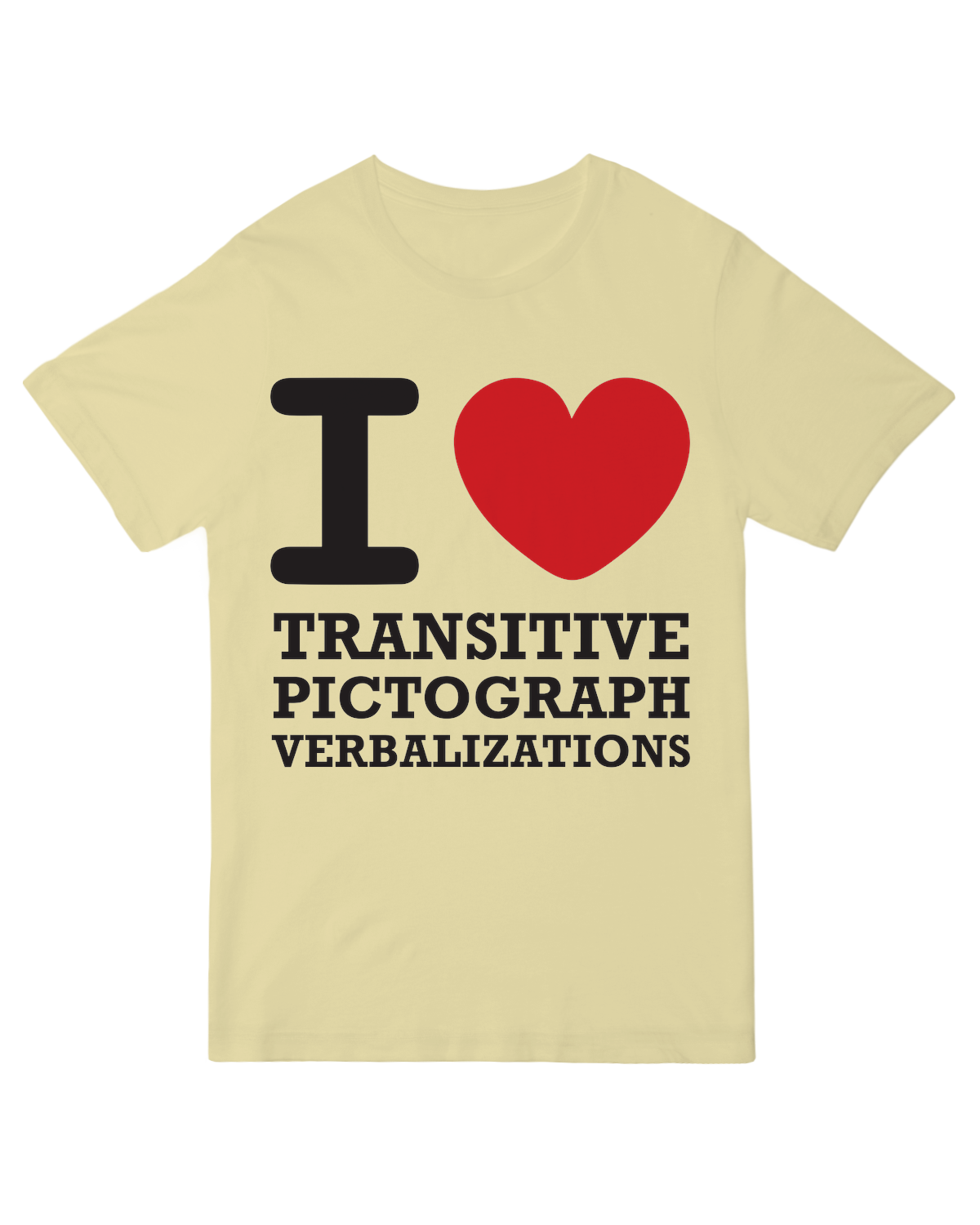 "Black linguistics humor t-shirt featuring transitive pictograph verbalization design"