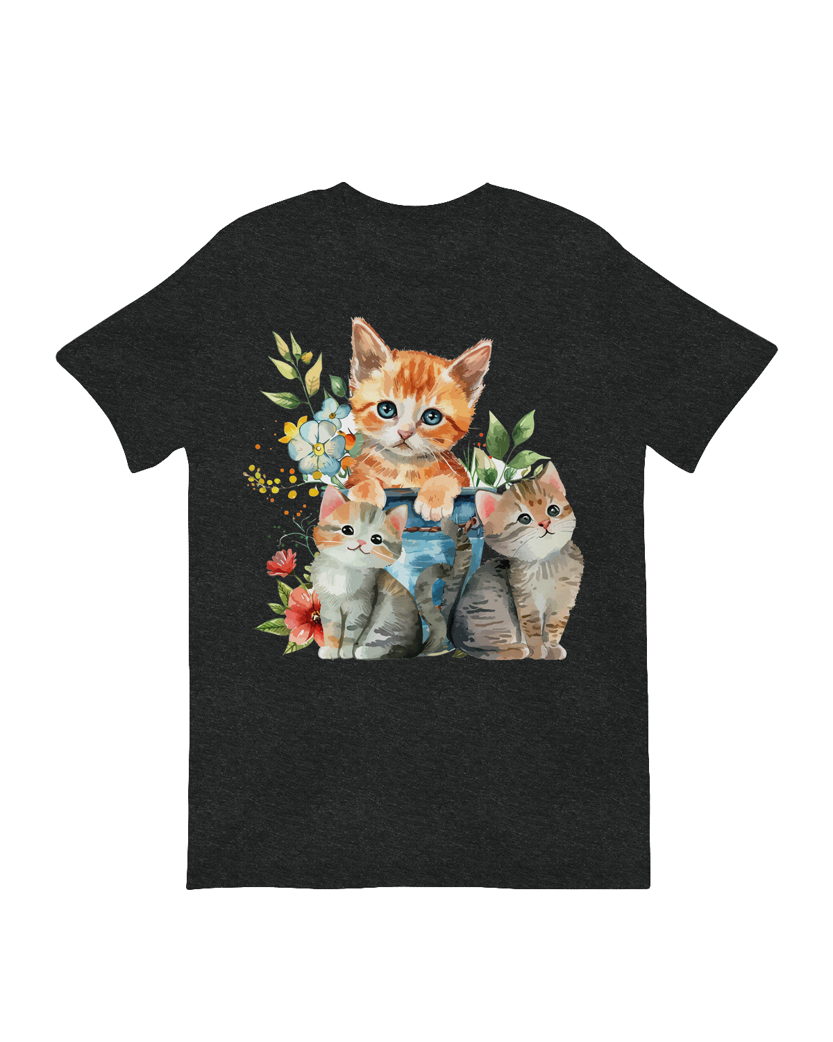 Vintage cat graphic t-shirt with retro feline illustration on soft cotton tee