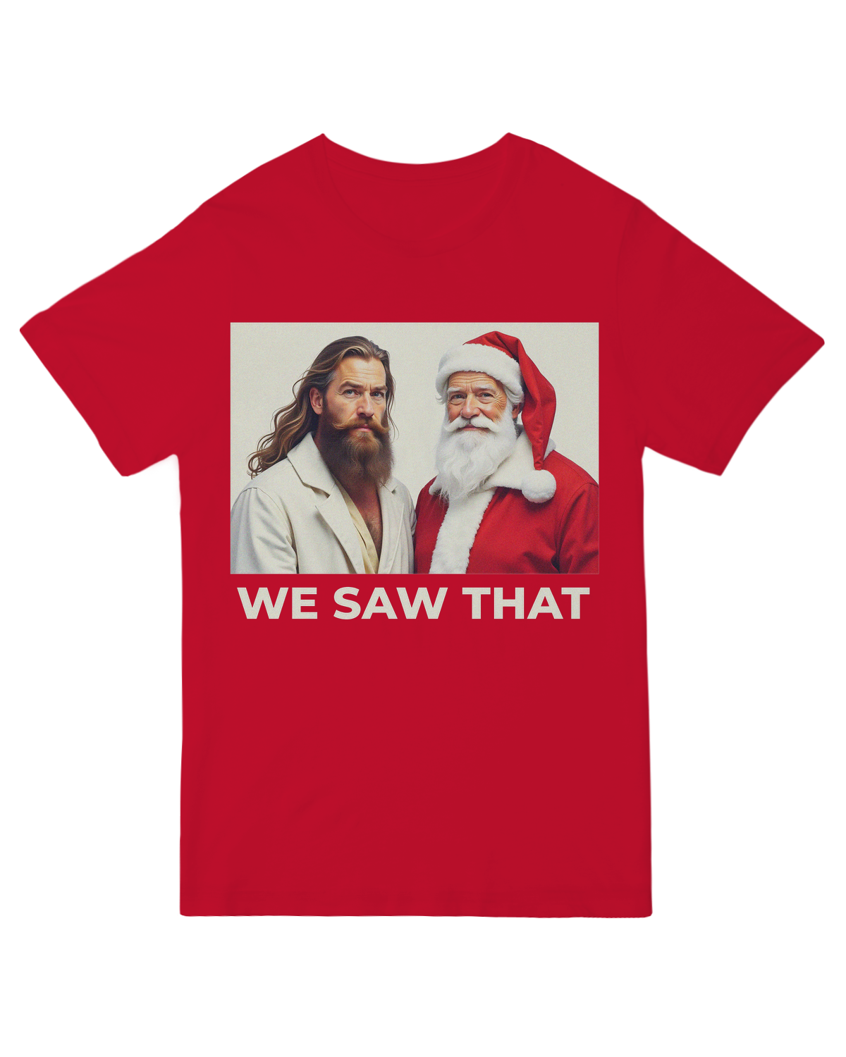 "We Saw That funny graphic printed t-shirt in black, unisex cotton tee"