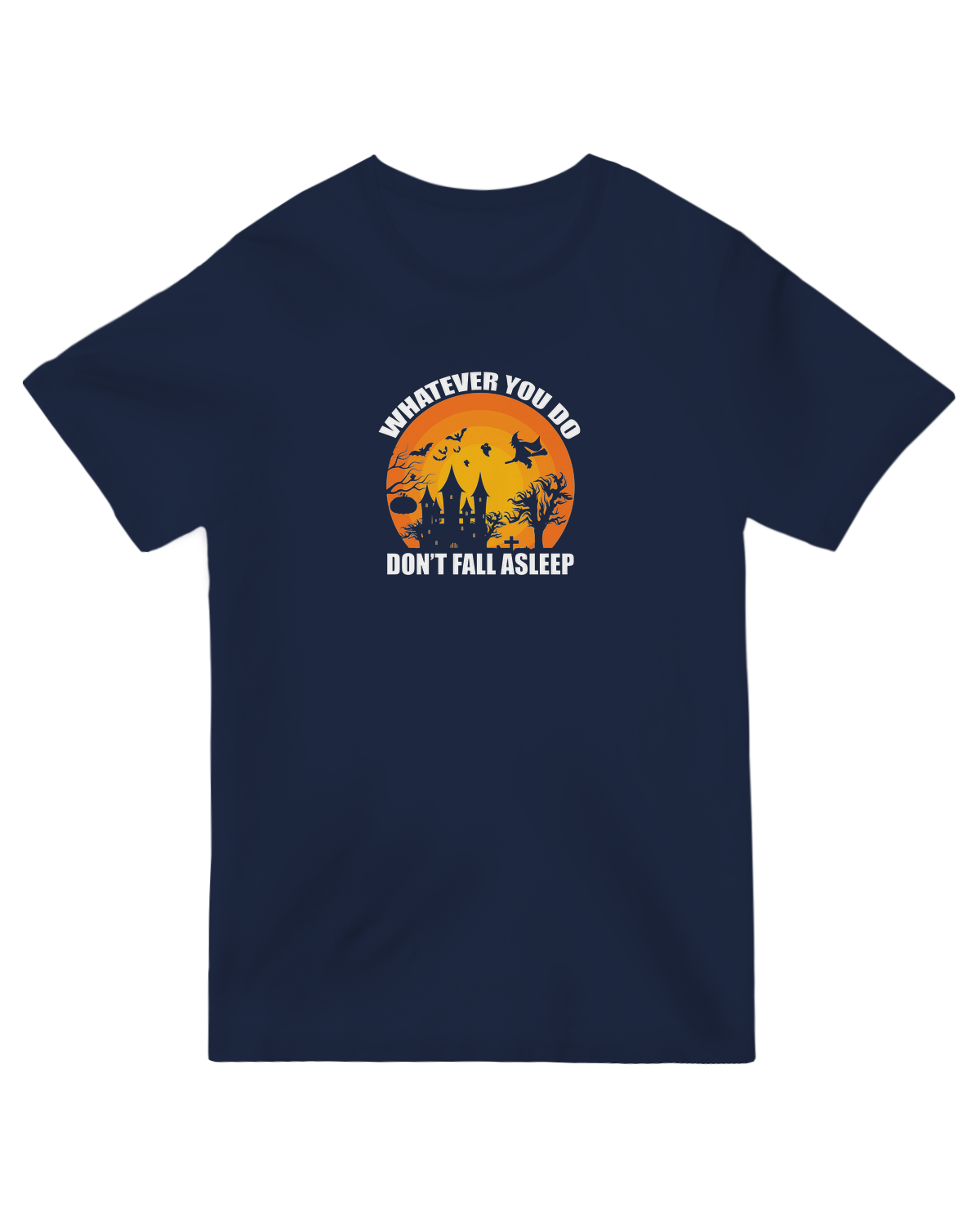"Creepy 'Whatever You Do...' horror quote t-shirt for thriller fans"
