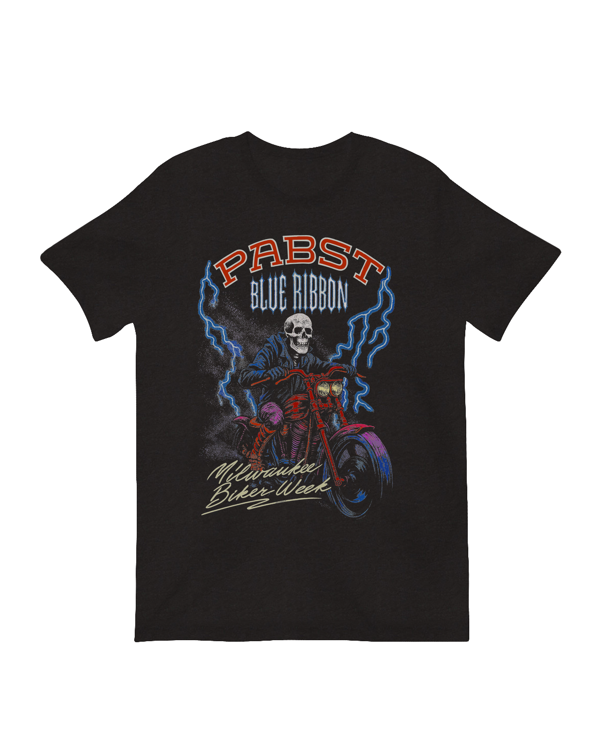 Pabst Blue Ribbon Skeleton Motorcycle