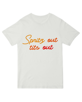 Spritz out, tits out