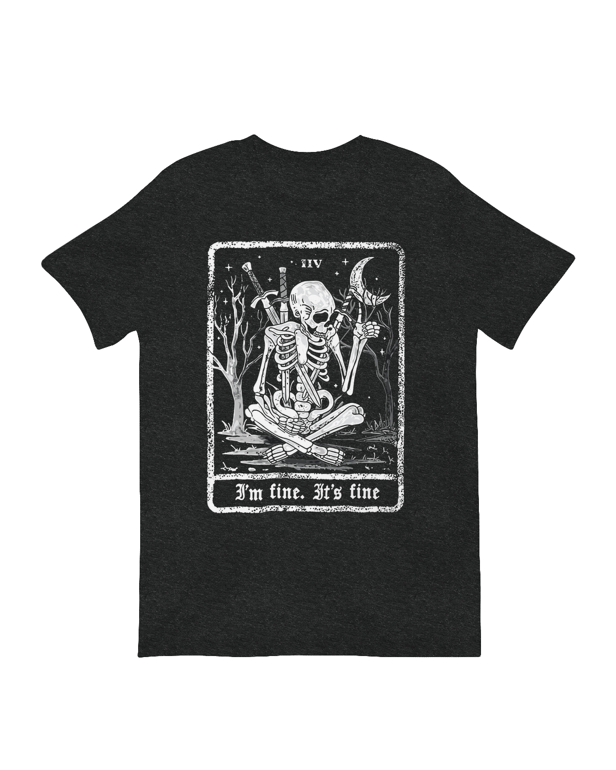 I_m Fine Skeleton Tarot Card