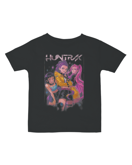 Active baby crawling in the KPop Demon Hunters raglan sleeve tee


