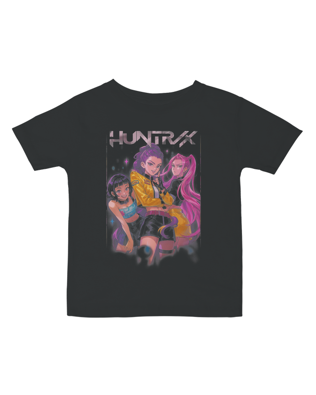 Active baby crawling in the KPop Demon Hunters raglan sleeve tee

