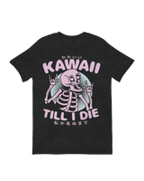 Adorable skeletal figure with pastel decor


