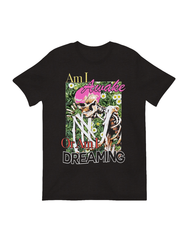 Awake Or Dreaming Skeleton philosophical art print