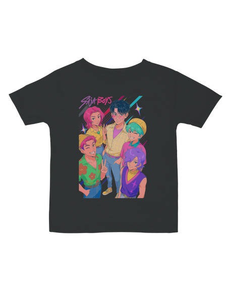 Baby wearing the KPop Demon Hunters sun-protective tee outdoors

