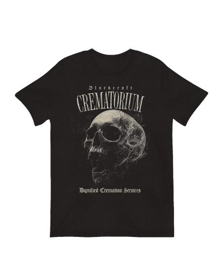 BlackCraft Crematorium flaming skull art print

