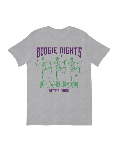 Boogie Nights dancing skeletons Halloween party art print

