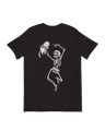 Close-up of the motion-activated Dancing Skeleton and Cat figurine with glowing details.


