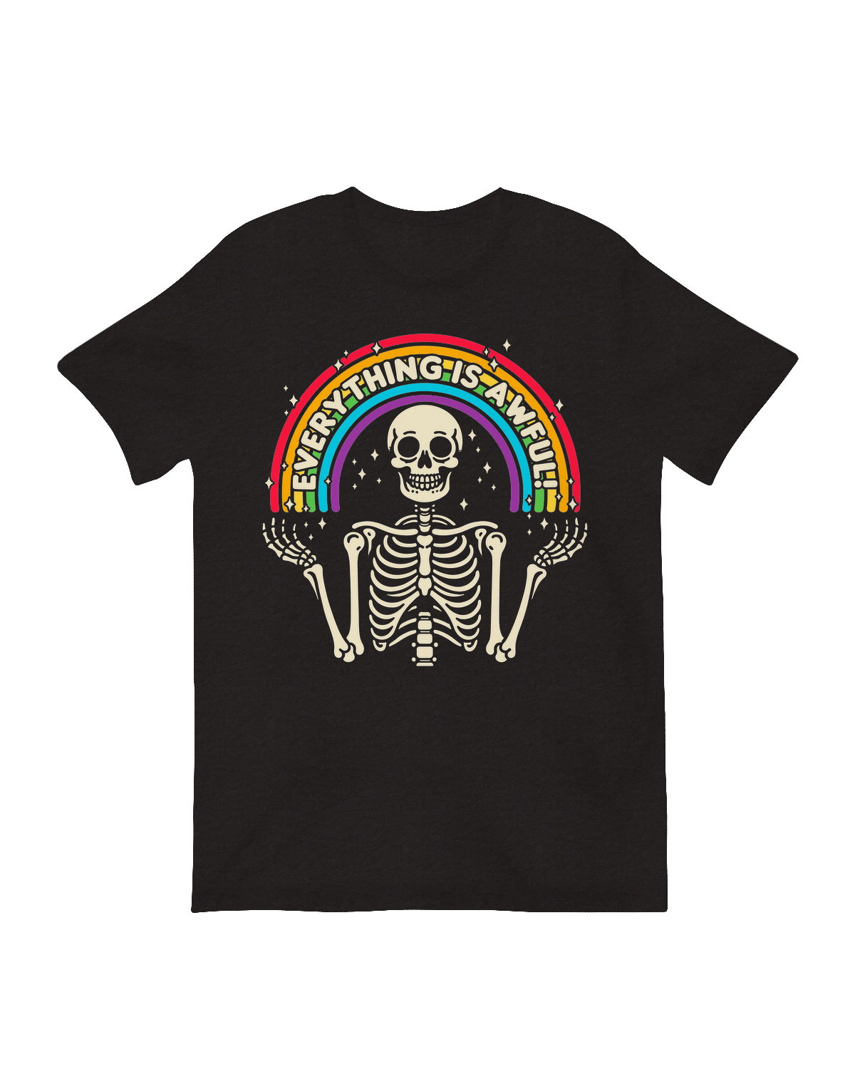 Close-up of the relatable cynical humor skeleton collectible figure


