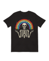 Close-up of the relatable cynical humor skeleton collectible figure

