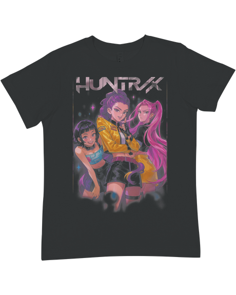 Creative teen wearing the KPop Demon Hunters tee while engaged in art projects

