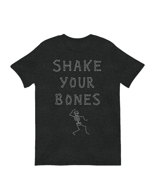 Dancing skeleton shaking bones fun art print

