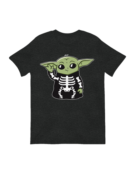 Close-up detail of Boba Fett SkeletoDetailed Grogu Skeleton Replica from The Mandalorian on Display Stand

n's helmet and armored chest plate

