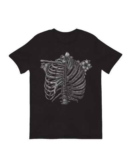 Detailed rib bone structure scientific decor

