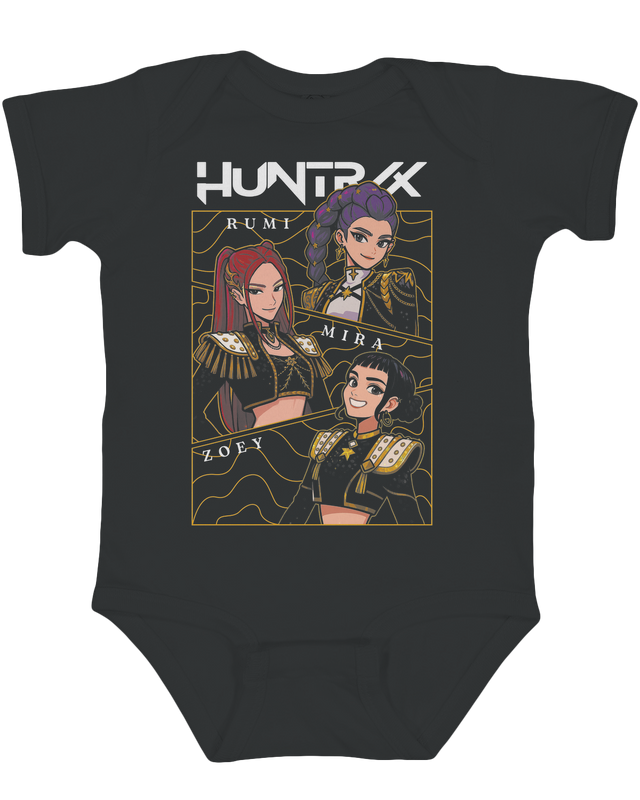 Front view of the KPop Demon Hunters Movie character artwork on infant bodysuit


