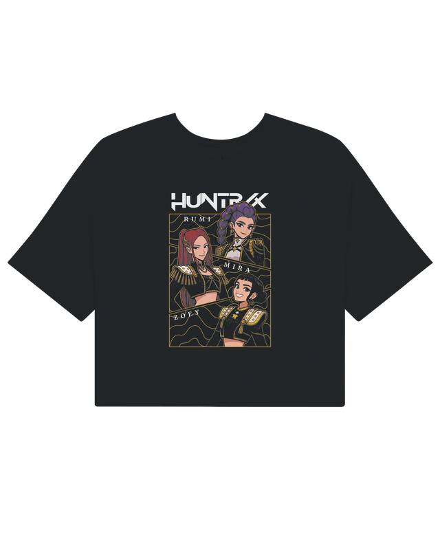 Front view of the KPop Demon Hunters Movie character artwork on ladies crop top

