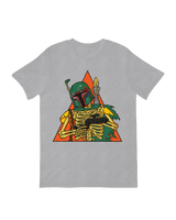 Full front view of the 5-foot Star Wars Boba Fett Skeleton Halloween decoration.

