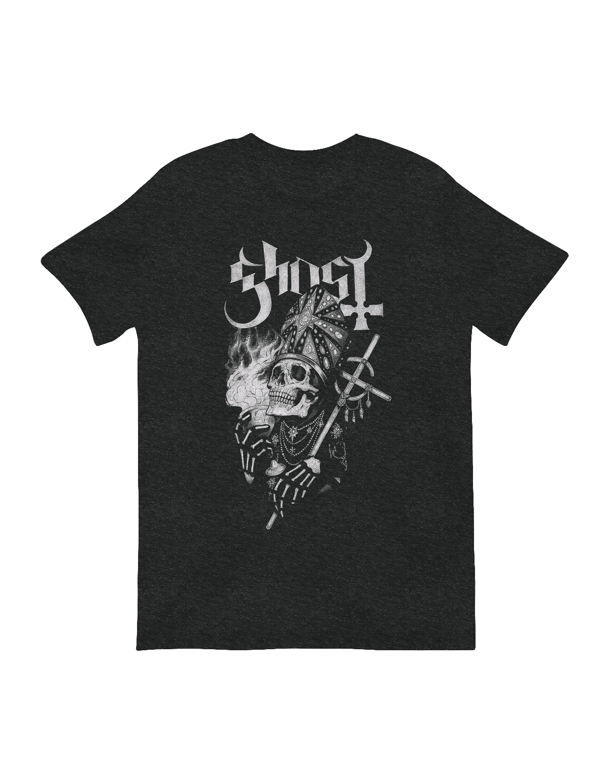 Ghost band merchandise papal skeleton artwork


