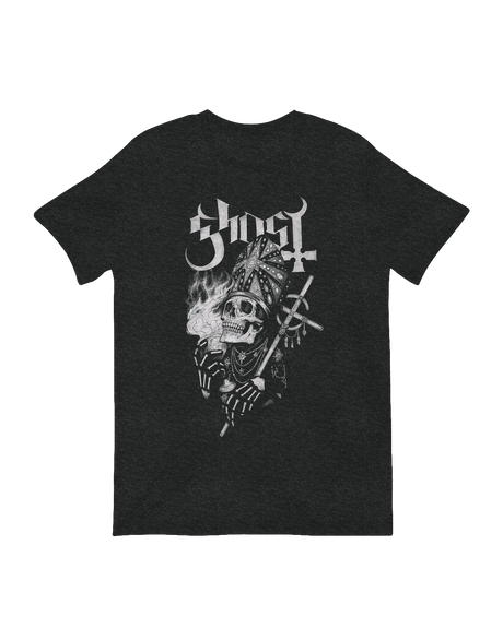 Ghost band merchandise papal skeleton artwork


