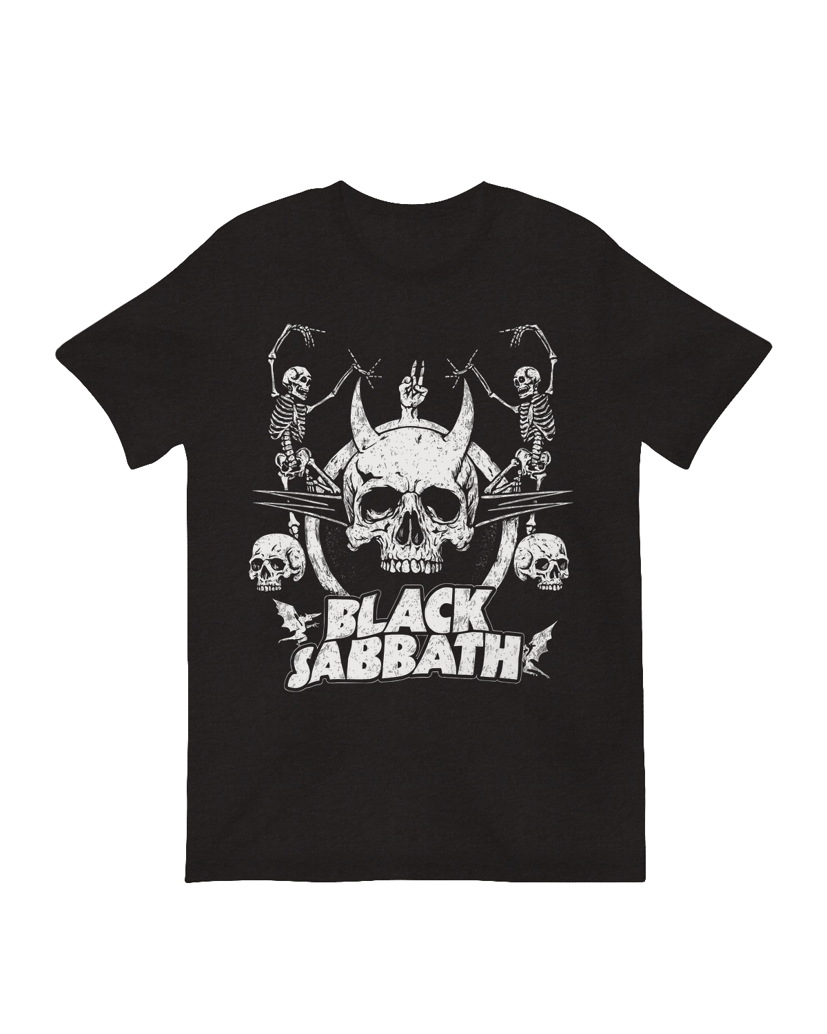 Heavy metal music skeleton dance artwork

