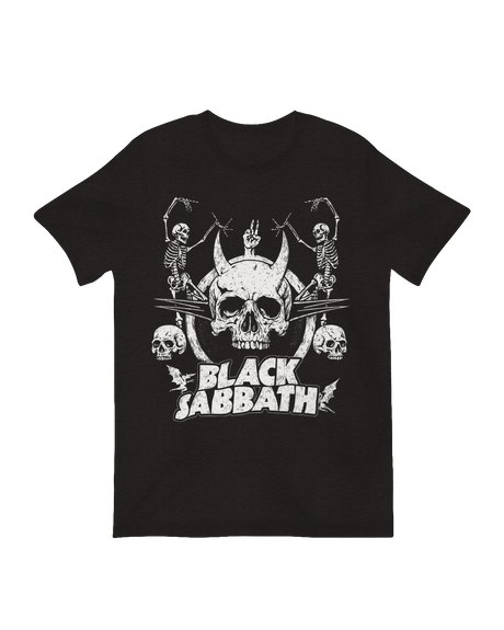 Heavy metal music skeleton dance artwork

